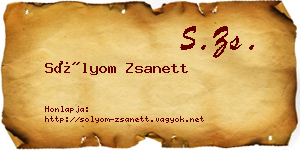 Sólyom Zsanett névjegykártya