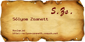 Sólyom Zsanett névjegykártya