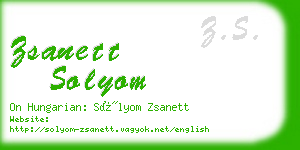 zsanett solyom business card