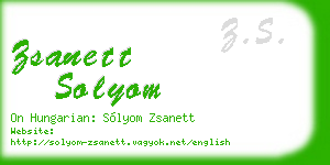 zsanett solyom business card